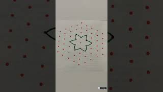 simple and easy rangoli with 9 -5 dots | rangoli kolam | easy muggulu | 9*5 chukkala muggu #shorts