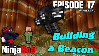 Minecraft PS4 - "Building a Beacon" Hollow Mountain Survival Ep. 17