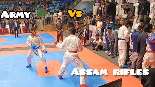 Army 🔵 vs assam rifles ♥️/ Manish vs rajkumar/ best karate fight video 📸#karate #worldkarate #abcd