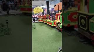 Naik kereta di Transmart Jember