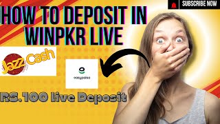 How to Deposit in Winpkr live Play and deposit in RS.100 is game say app log har roze lakhou roupay