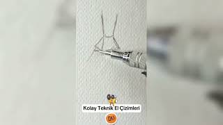 KOLAY TEKNİK EL;✋🏻 ÖĞRETİCİ ÇİZİMİ & HAZIR BASMALI - KALEMLE İLK RESİMİ ÇİZ !?