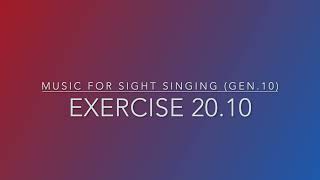 Exercise 20.10 - Music for Sight Singing