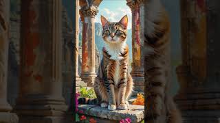 Majestic cats in ancient ruins 8