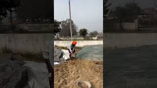 How to maintain the pit of corn silage #farming #punjabi