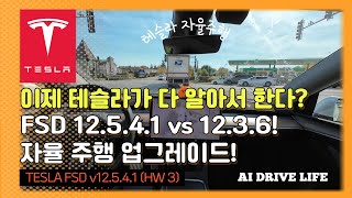 테슬라 자율 주행, 얼마나 더 똑똑해졌을까? FSD 12.5.4.1 vs 12.3.6 | Tesla [HW3]