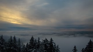 Spencer Butte - December 7, 2016 - Sunset Above Fog