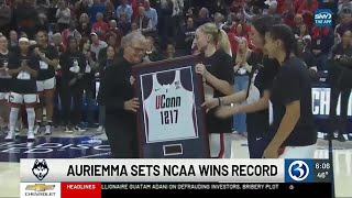 VIDEO: UConn's Auriemma makes history with win