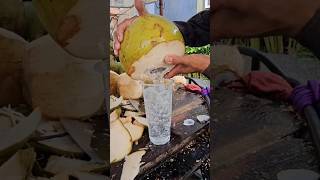 Wow! This Fresh COCONUT has a lot Water #coconut #satisfying #shorts #viralvideo #skills