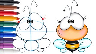 Comment apprendre à dessiner une abeille étape par étape facilement