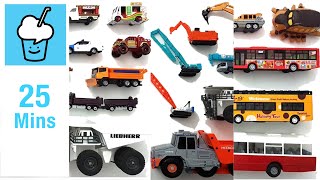 Different Truck Bus Construction vehicles collection tomica トミカ siku