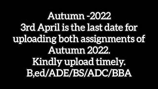 Aiou Assignment Update//Postgraduate assignment #aiouupdates #aiouupdates2023