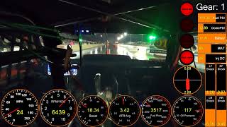 Bob Adel - Lights Out 13 - 3.88 @ 203mph - Data overlay - In Car - Extra Data