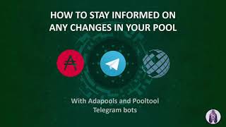 How to stay informed on any changes of your Cardano stake pool. Adapools and Pooltool Telegram bots