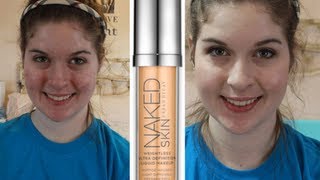 Urban Decay Naked Skin Foundation Demo for Acne Prone Skin