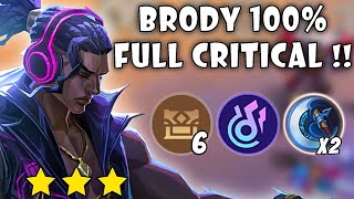 FULL CRITICAL !! BRODY QUARTERMASTER DOUBLE BERSERKER FURY !! MAGIC CHESS MOBILE LEGENDS