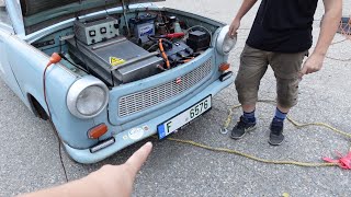 Trabant Elektro - ukázka prototypu + porucha při jízdě