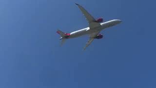 Virgin Atlantic Boeing 787-9 departure from London Heathrow