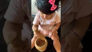 baby anaisha ki adrak wali chai #11monthsbaby #chailover #cutebaby #shorts