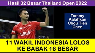 Hasil babak 32 Besar Wakil Indonesia di Badminton Thailand Open 2022