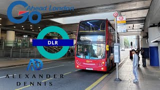 Docklands Light Rail DLR2: Gallion Reach to Canary Wharf ( Alexander Dennis Enviro 400 10.2m