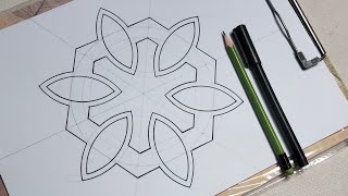 Easy geometric pattern | Unique drawing ideas | Creative art | Diy