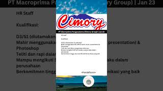 Lowongan Cimory