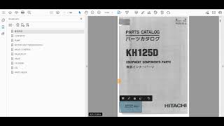 Hitachi KH125D Equipment Components Parts Catalog Serial No.0802-