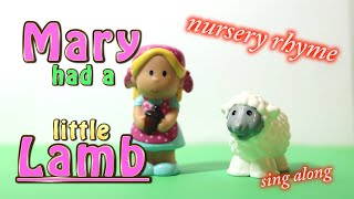 Mary had a Little Lamb 🐑 WITH LYRICS! Singlong nursery rhyme for kids.