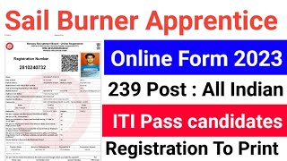 Sail Burnpur Apprentice Online Form 2023 Kaise Bhare | Sail Burnpur Apprentice Recruitment 2023