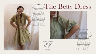 Betty Dress Tutorial | DIY Dress With Pockets | Puff Sleeve Dress | How To Sew A Dress