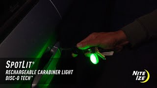 SpotLit® Rechargeable Carabiner Light - Disc-O Tech™