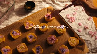 Edible Flower Butter Cookies | Cherry Blossom, Violet & Primrose Shortbread | Slow Living | April