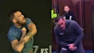 Conor McGregor throws bottle at himself