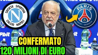 CONFERMATO ORA! DE LAURENTIS SCAMBIA GIOCATORE PER 120 MILIONI DI EURO!? NAPOLI NOTIZIE OGGI