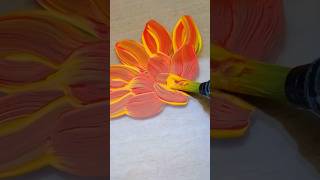 Orange flower making on glass 🔶️🏵 @creativeartistshraddha #shorts #youtubeshorts