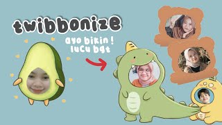 cara buat twibbon lucu | twibbon dino couple • twibbonize