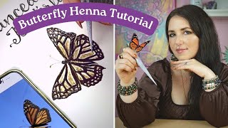 Butterfly Henna Design Tutorial for ALL LEVELS 🦋 #hennatutorial