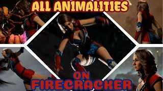 All Animalities Performed on Firecracker Mod - Mortal Kombat 1