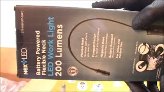 NextLED Cree LED Work Light with Flexible Gooseneck and Magnetic Base With Zoomable Lens Unboxing