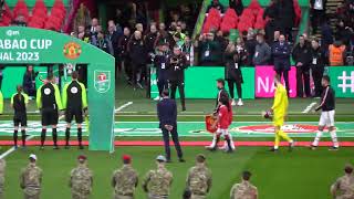 2022/23 Carabao Cup Final: Manchester United 2-0 Newcastle United - Players entrance