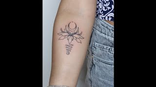 LOTUS UNALOME AND MOON TATTOO