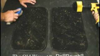 How to Clean Car Carpet with the drill brush