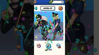 Draw the police - thief puzzle Level 47 #shorts #gameplay #drawpuzzle #fungame