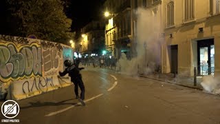 Marseille: Les plainards font chuter le mur du chantier, la police les gaze - 4 novembre 2018