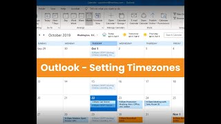 Outlook 2019 - Setting Time Zones