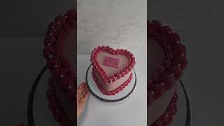 Pink birthday heart shaped cake| Buttercream| Decorating techniques and Ideas| Flowers| Rose| viral