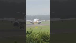 Eastern Airways E190 landing at Newcastle arriving from Teesside Airport #teesside #e190