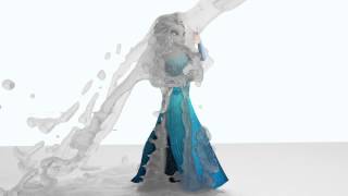 Covering Queen Elsa In "Milk" - Blender Fluid Simulation