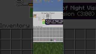 How To Brew Night Vision (0:45) Lingering Potions In Minecraft #Shorts